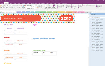 onenote planner template